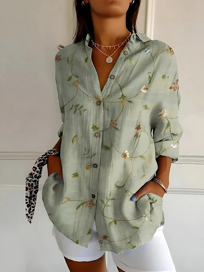 Viana™ | Blomstrende Bølgebluse