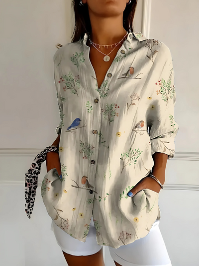 Viana™ | Blomstrende Bølgebluse