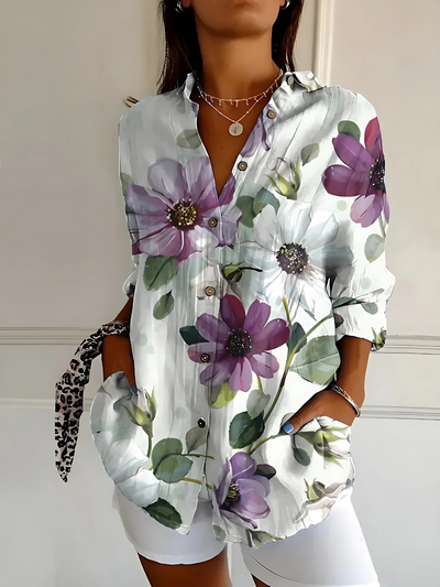 Viana™ | Blomstrende Bølgebluse